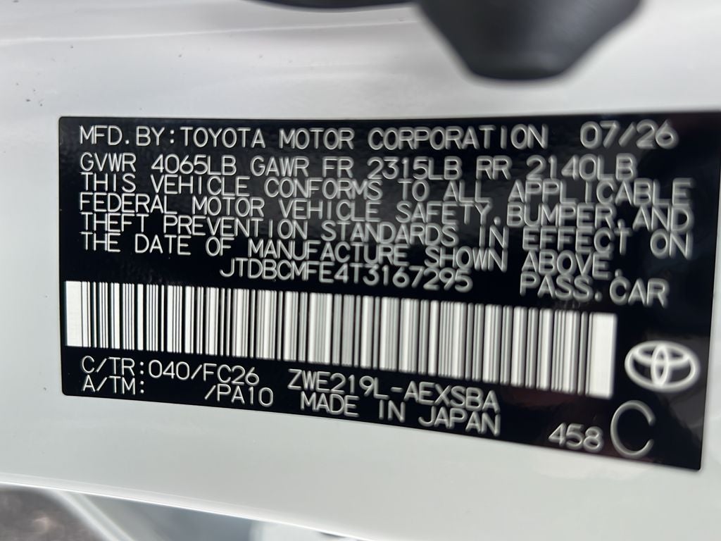 2026 Toyota Corolla Hybrid SE