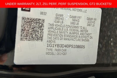 2023 Chevrolet Corvette Stingray 2LT