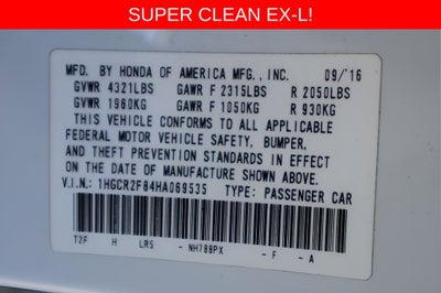 2017 Honda Accord EX-L