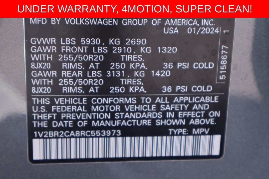 2024 Volkswagen Atlas 2.0T SEL