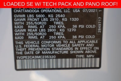 2021 Volkswagen Atlas Cross Sport 3.6L V6 SE w/Technology R-Line