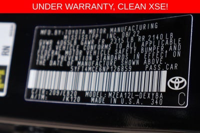 2022 Toyota Corolla XSE