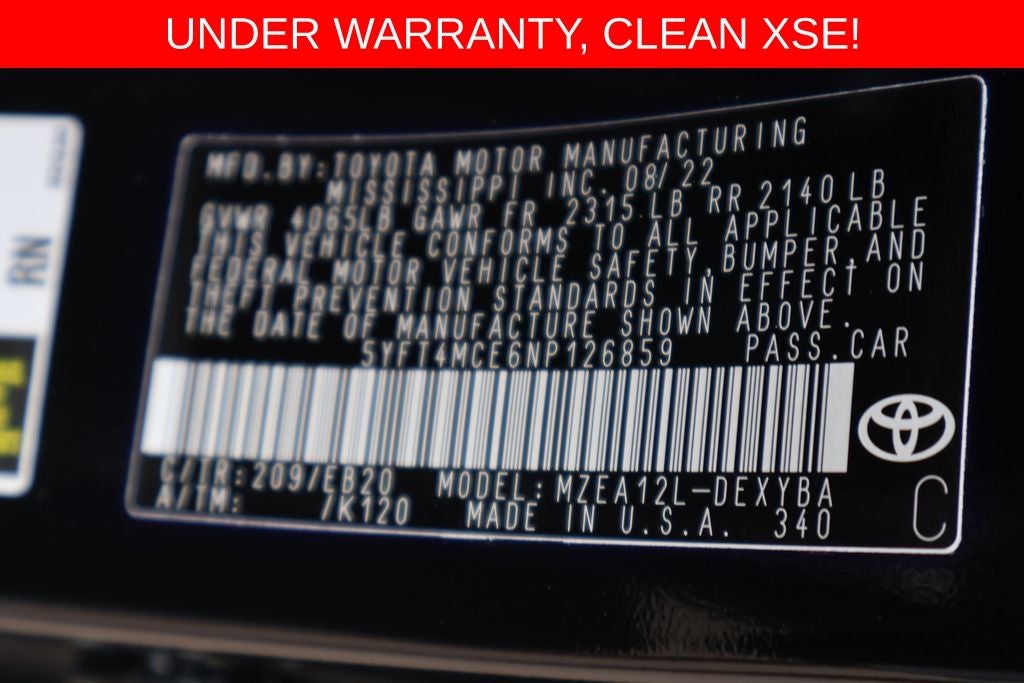 2022 Toyota Corolla XSE