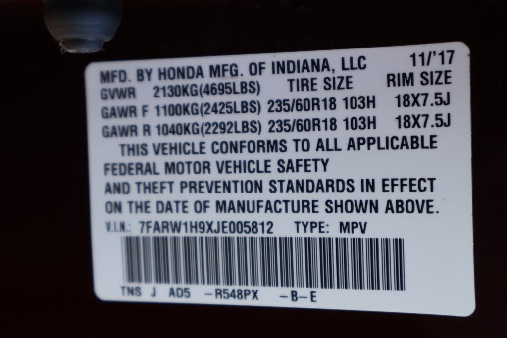 2018 Honda CR-V Touring