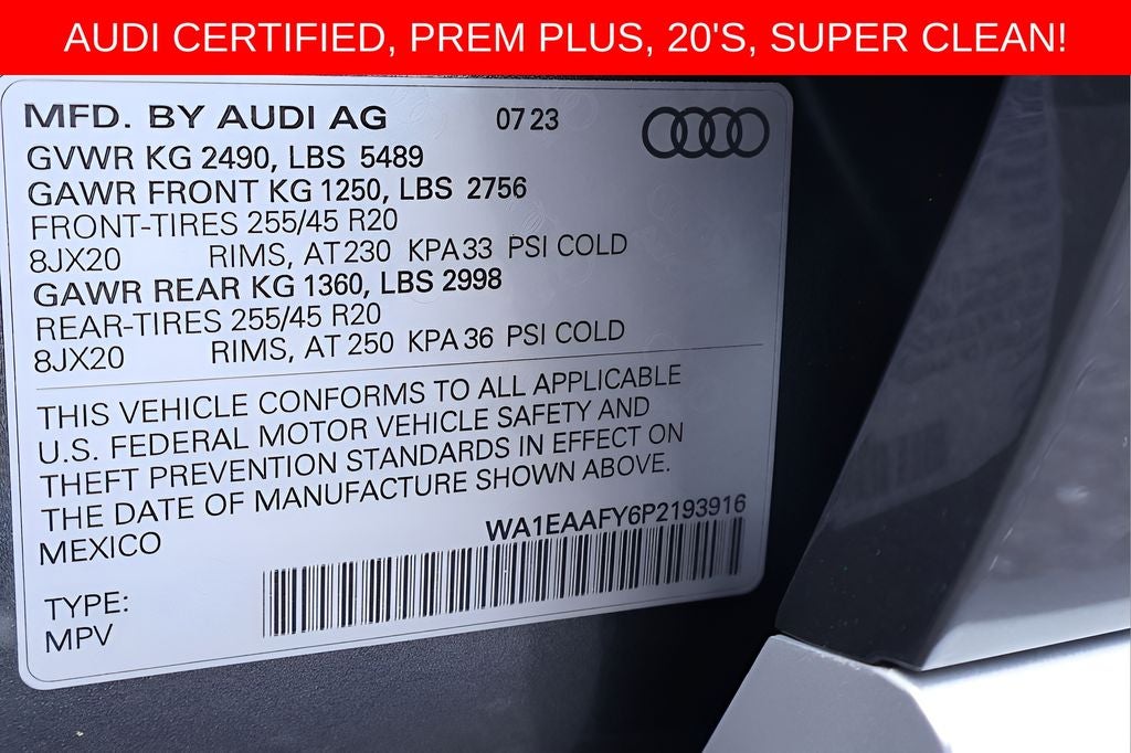 2023 Audi Q5 45 S line Premium Plus quattro