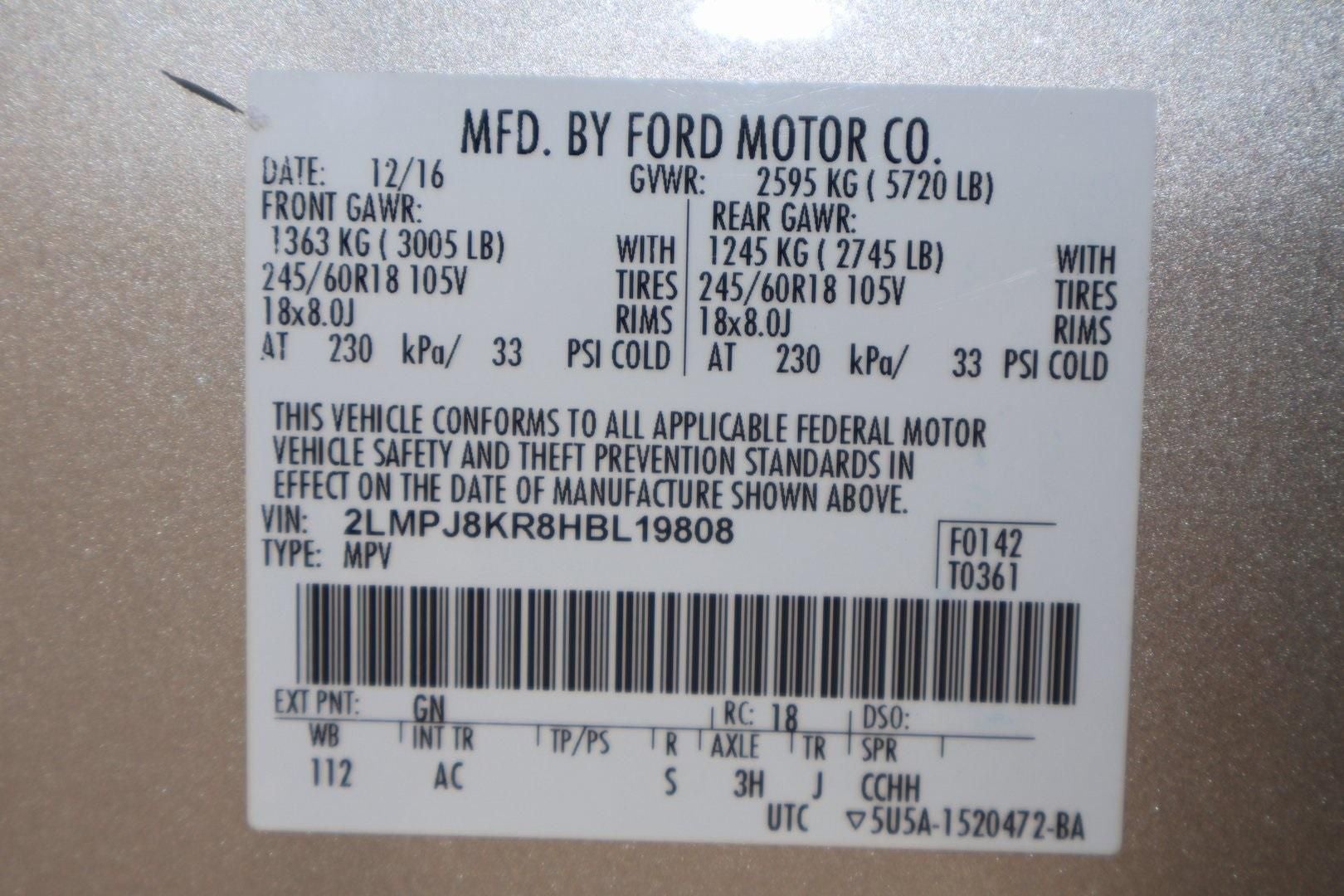 2017 Lincoln MKX Select