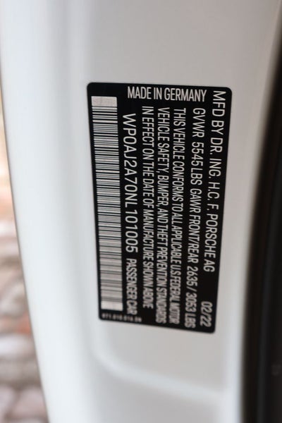 2022 Porsche Panamera Platinum Edition