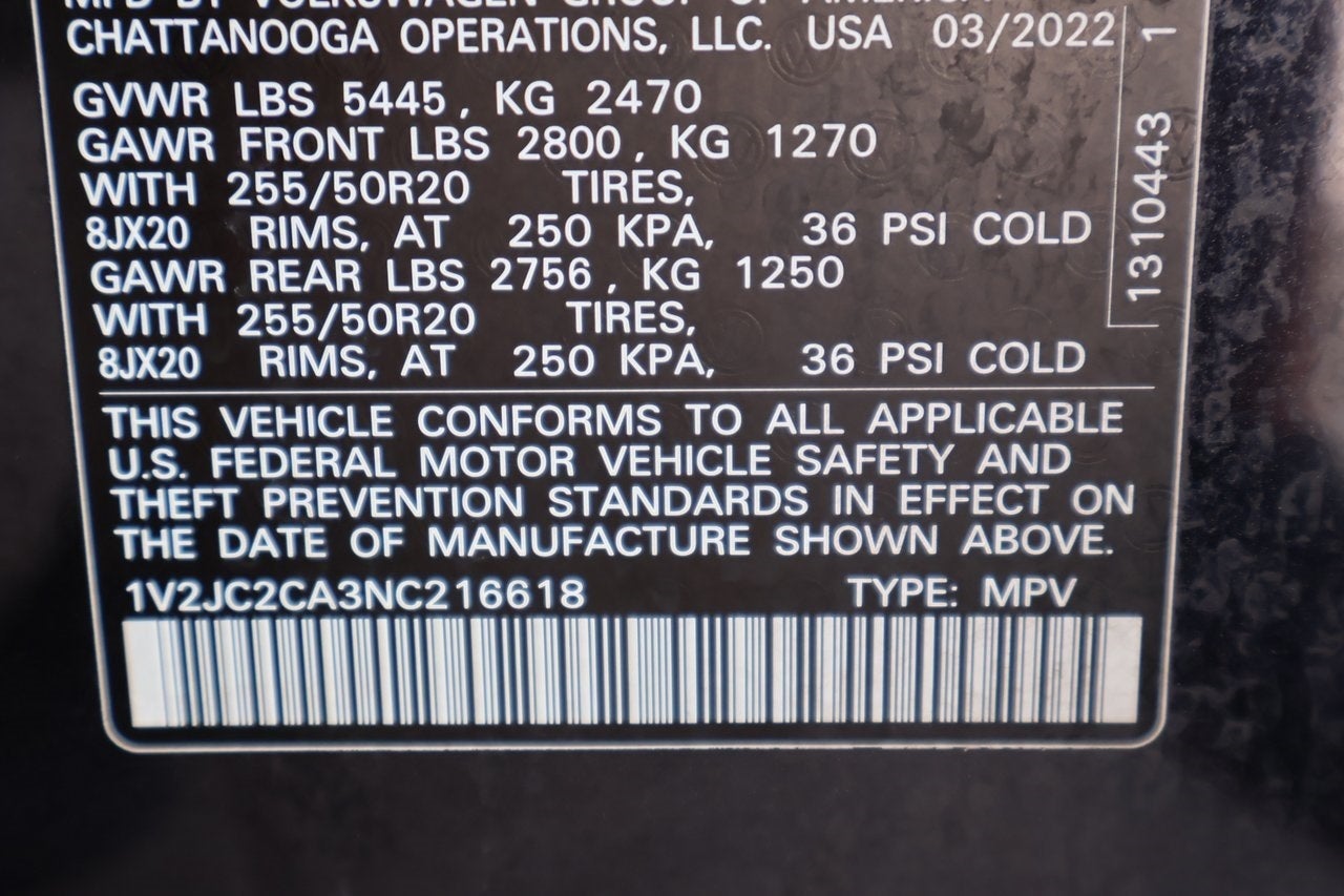 2022 Volkswagen Atlas Cross Sport 2.0T SE w/Technology