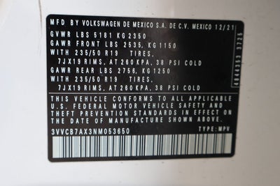 2022 Volkswagen Tiguan 2.0T SE R-Line Black