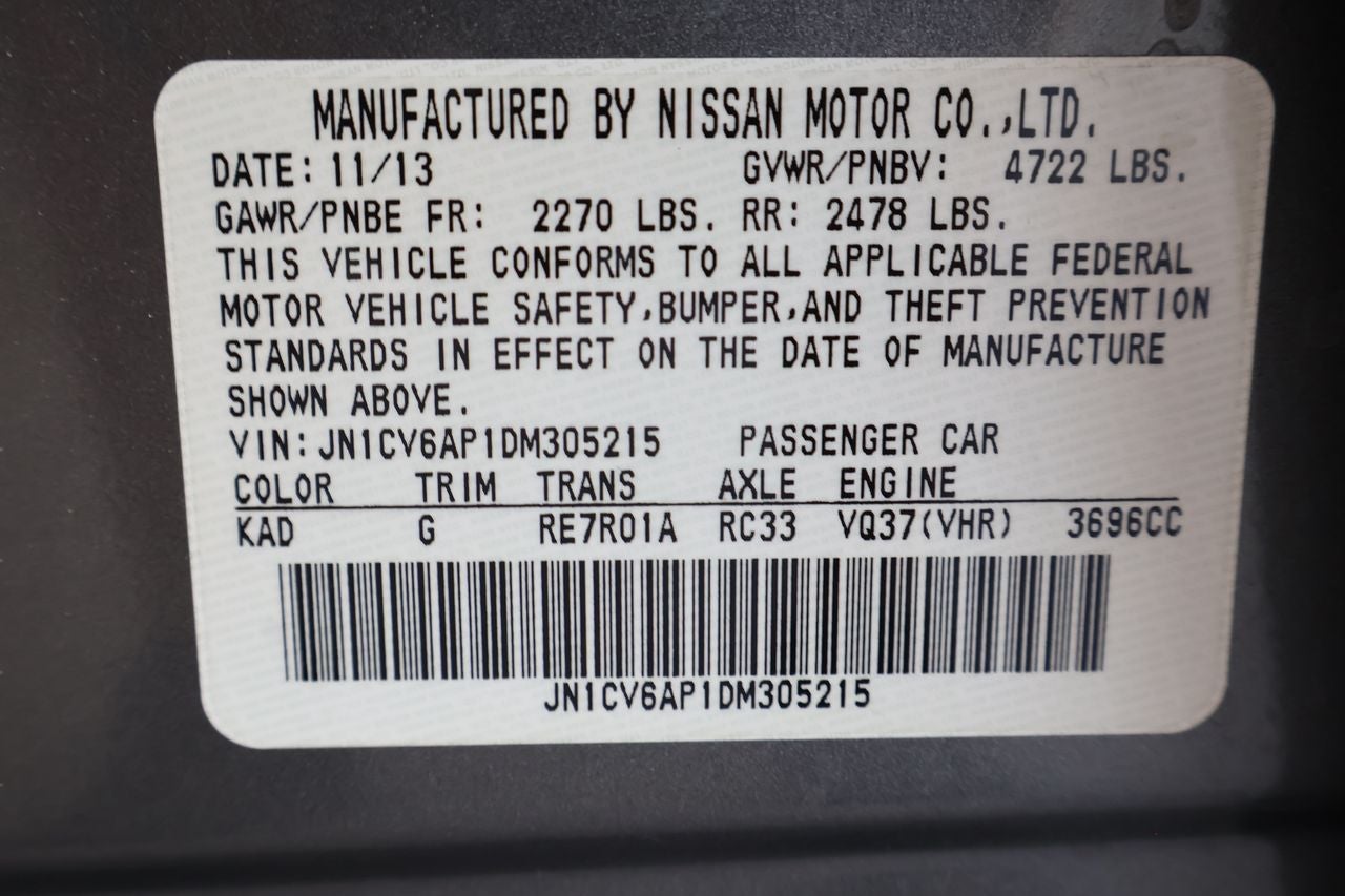 2013 INFINITI G37 Journey