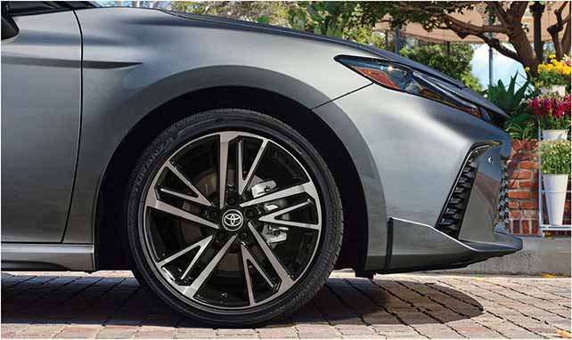 Front alloy rims and tires