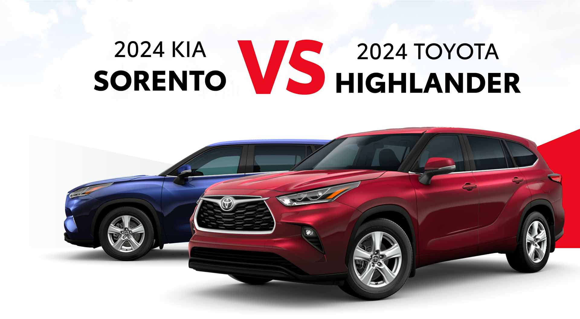 Two 2024 Toyota highlanders vs 2024 Kia Sorrento