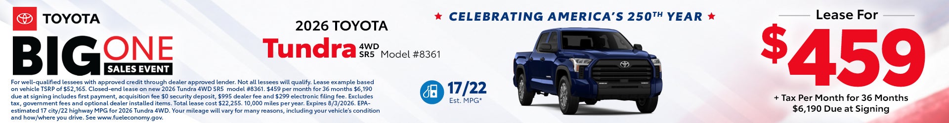 Tundra special offer