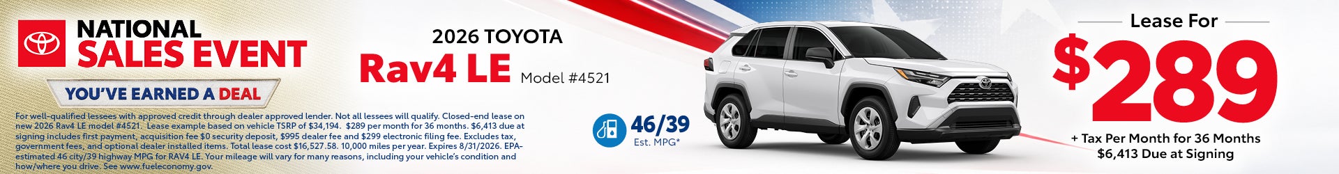 Rav4 special offer