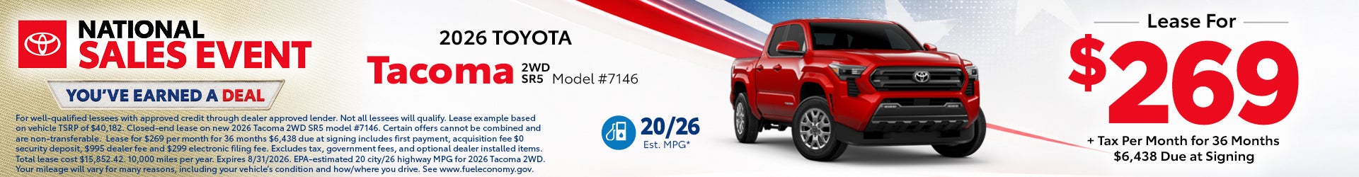 Tacoma special offer