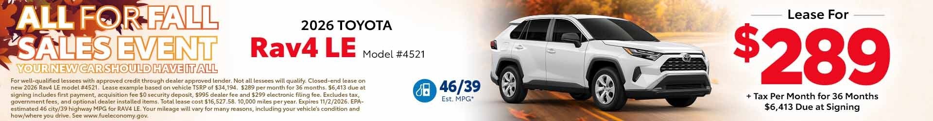 Rav4 special offer