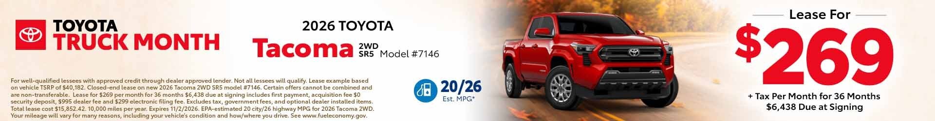 Tacoma special offer