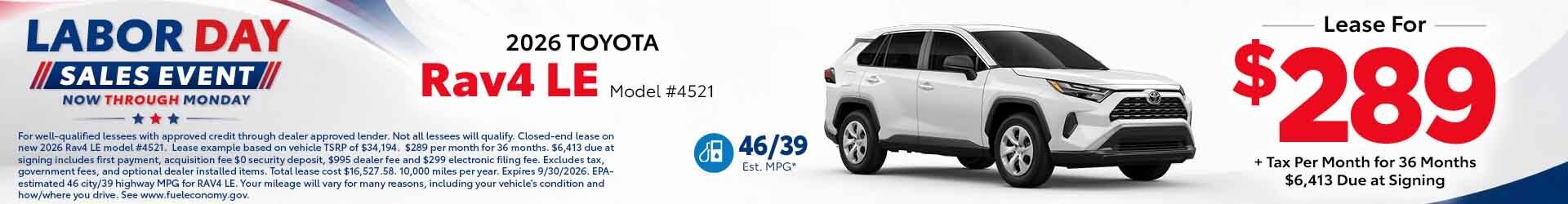 Rav4 special offer
