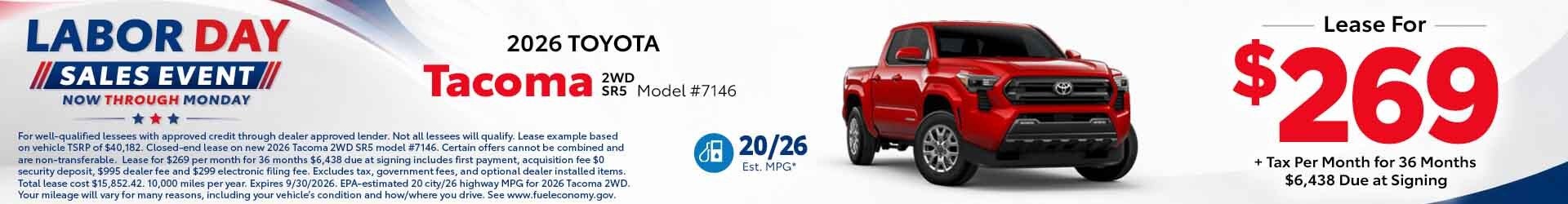 Tacoma special offer