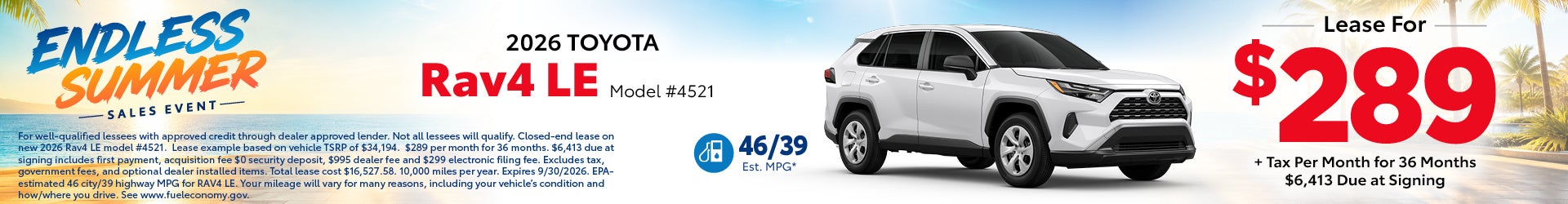 Rav4 special offer