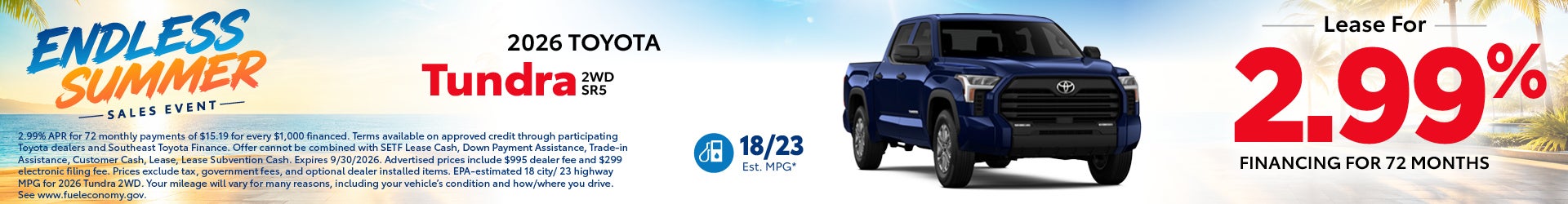 Tundra special offer