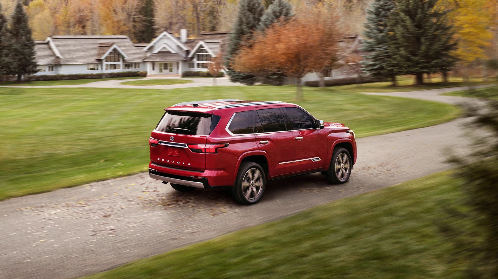 Sequoia driving home with i-FORCE MAX hybrid