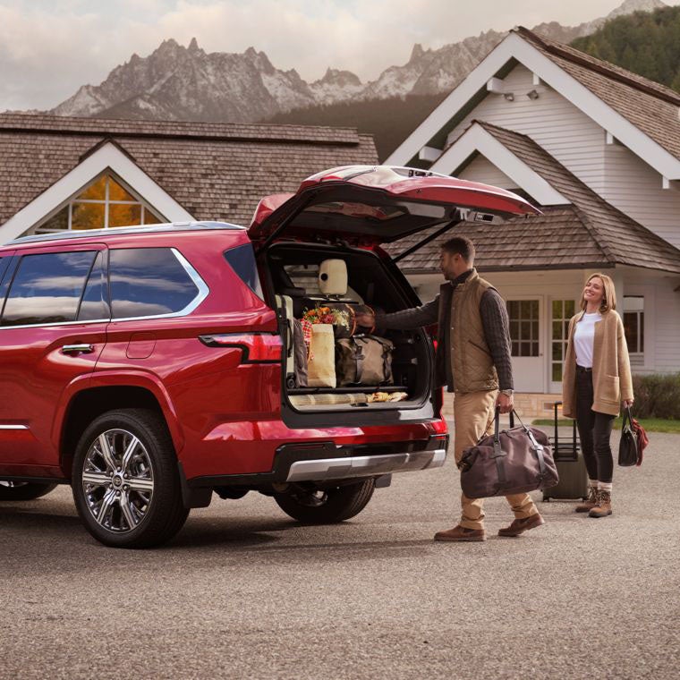 Unpacking Sequoia from a trip shopping