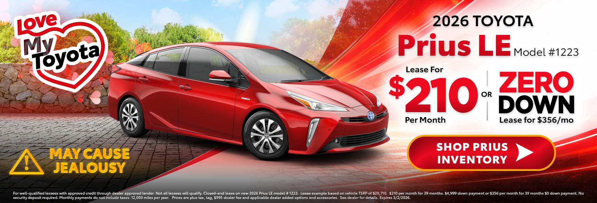 prius le lease for 210 per month or 356 zero down