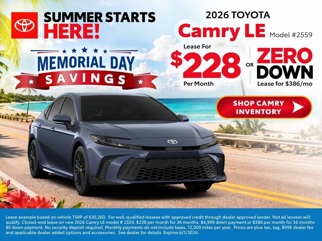 camry memorial day savings