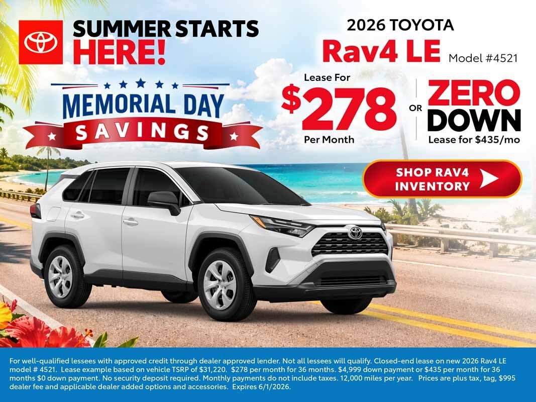 rav 4 memorial day savings