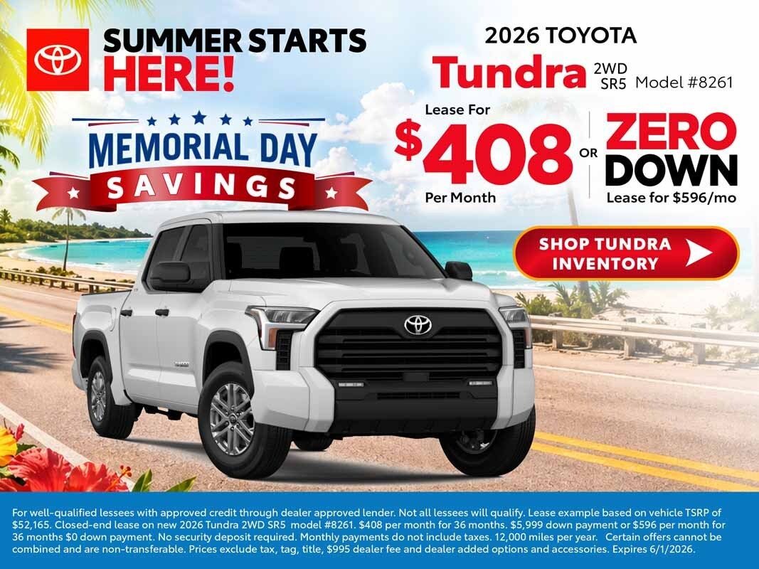 tundra memorial day savings