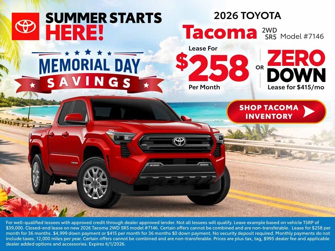tacoma memorial day savings