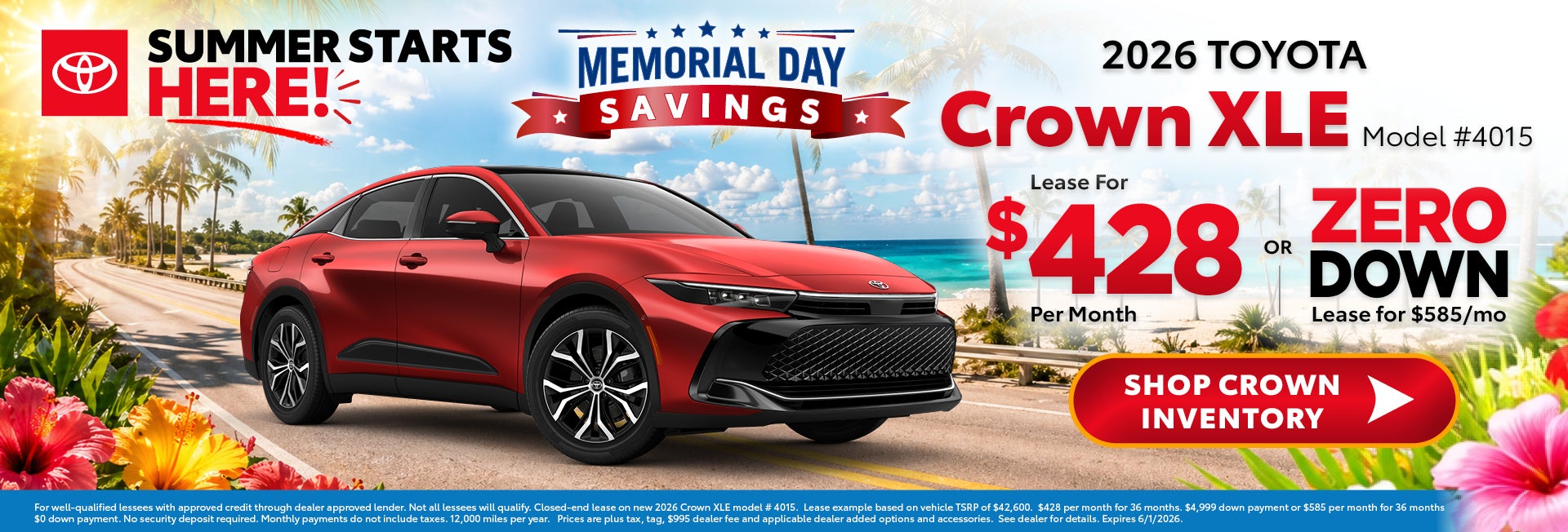 crown memorial day offers
