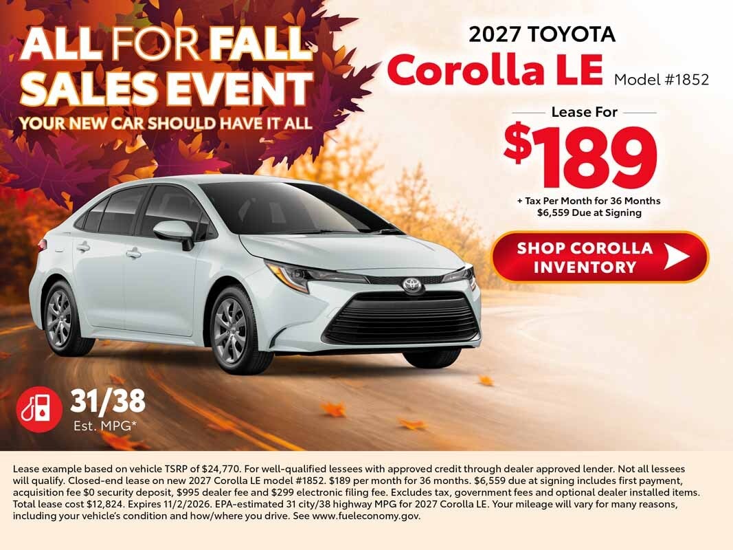 2027 corolla deals
