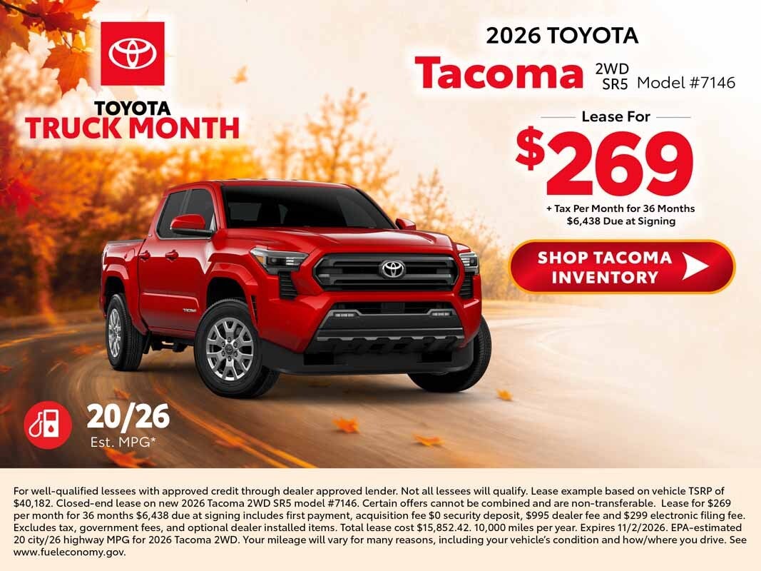 2026 tacoma deals 