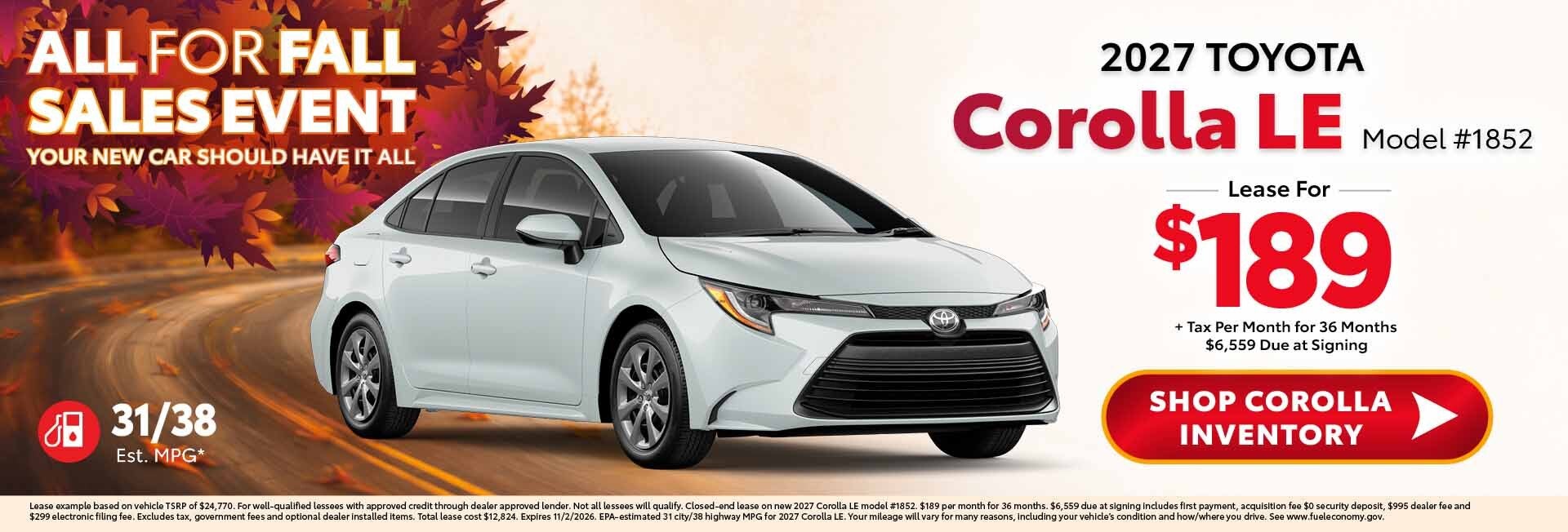 2027 corolla