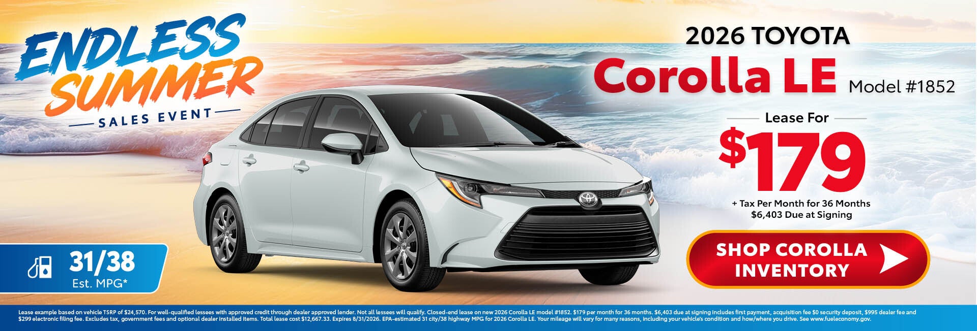 2026 corolla