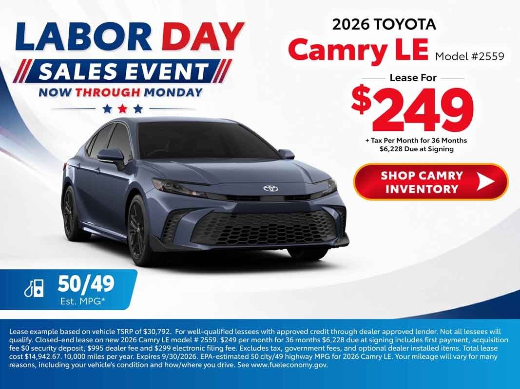 2026 toyota camry deals