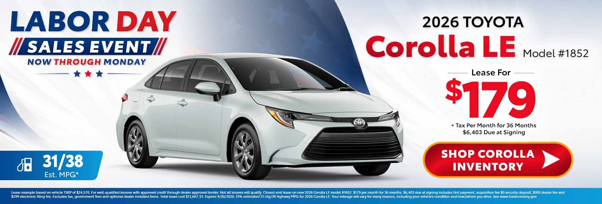 2026 corolla