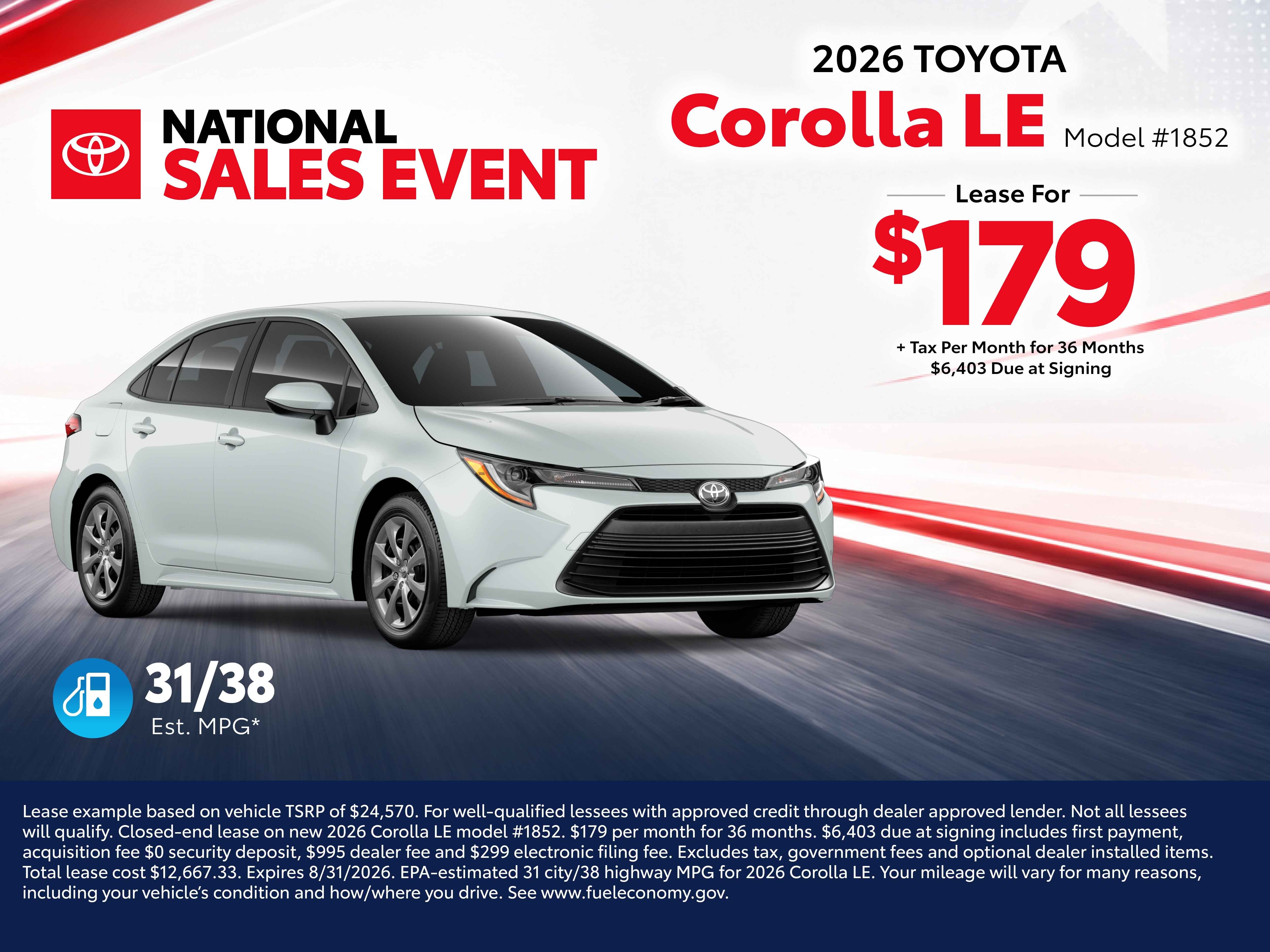 2026 Corolla LE