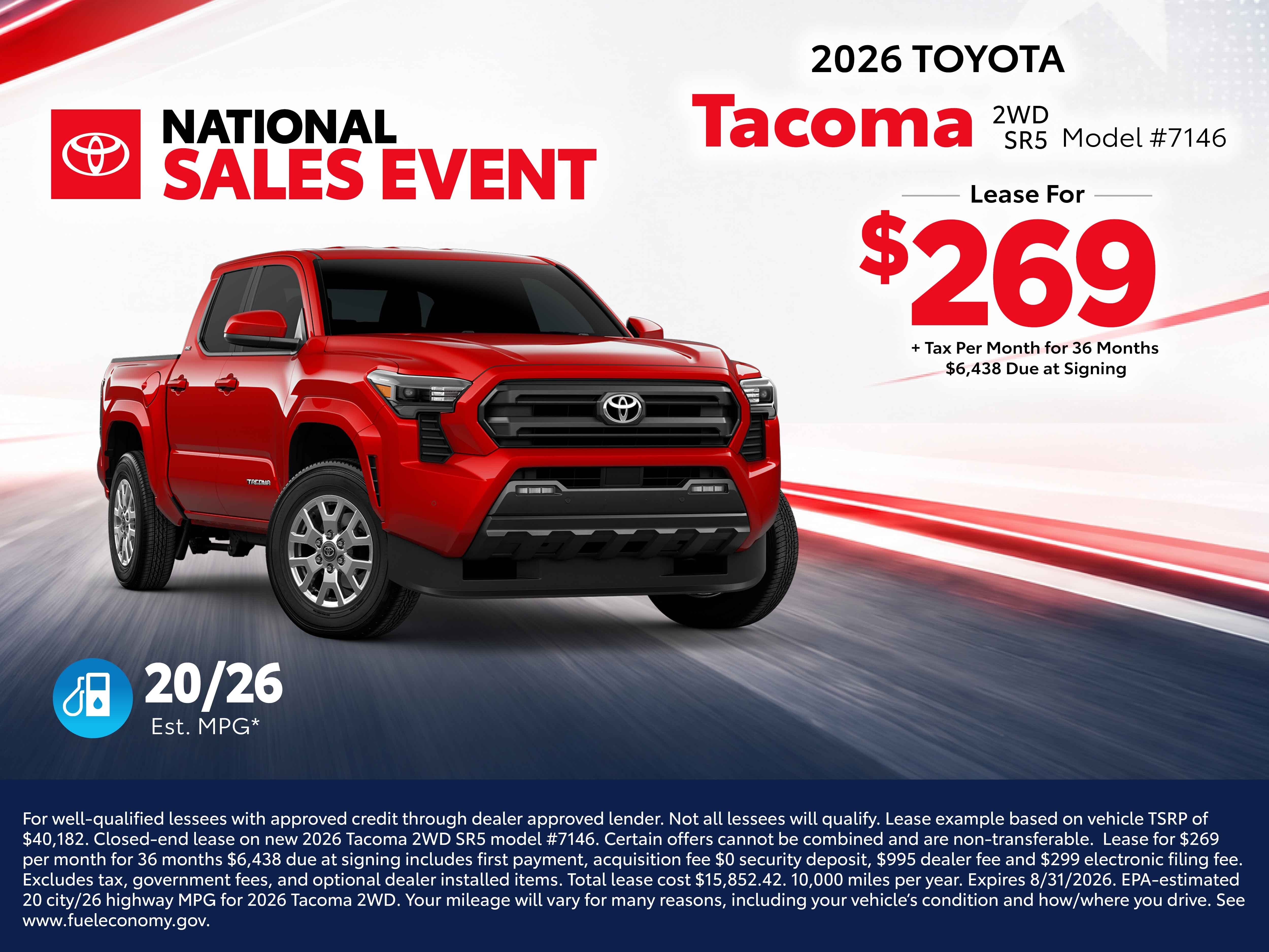 2026 Tacoma 2WD SR5