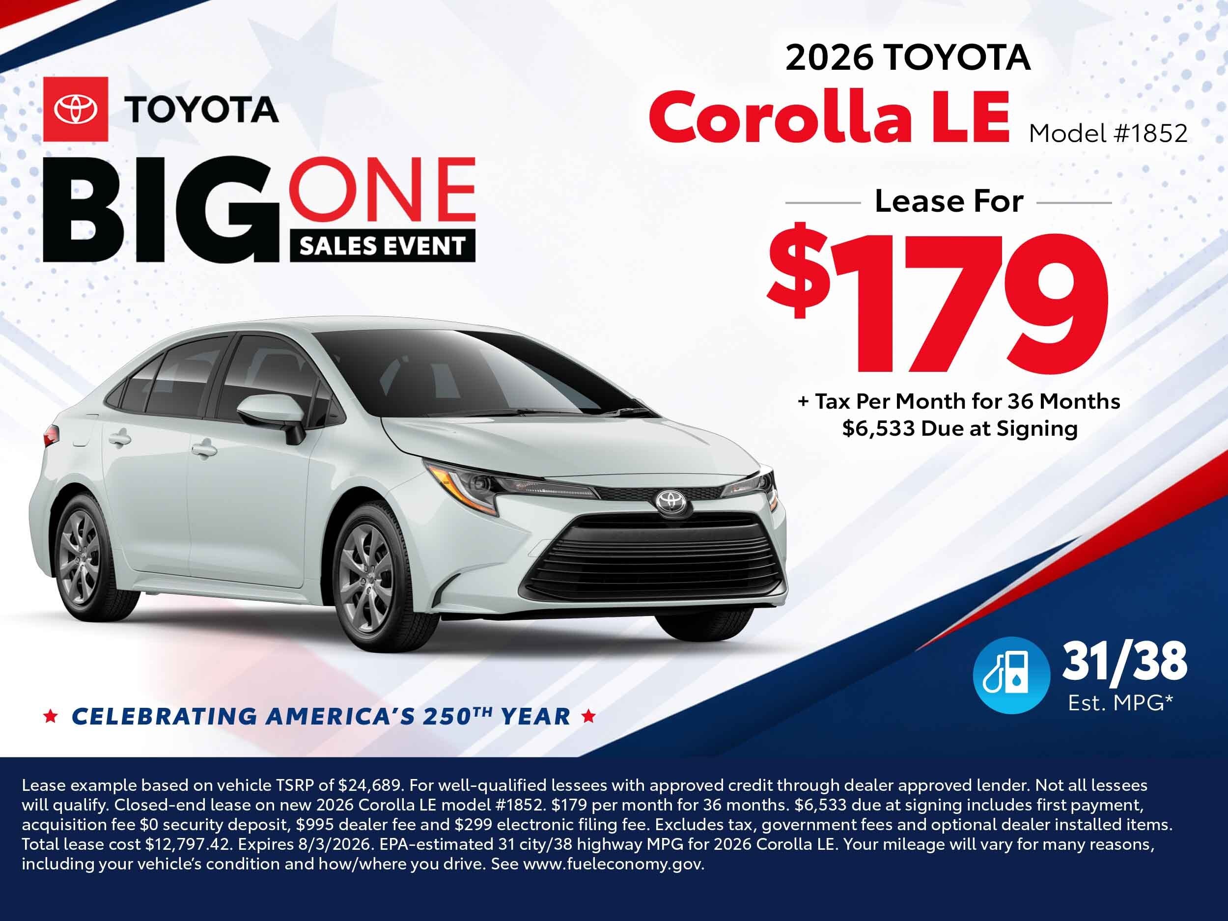 2026 Corolla LE