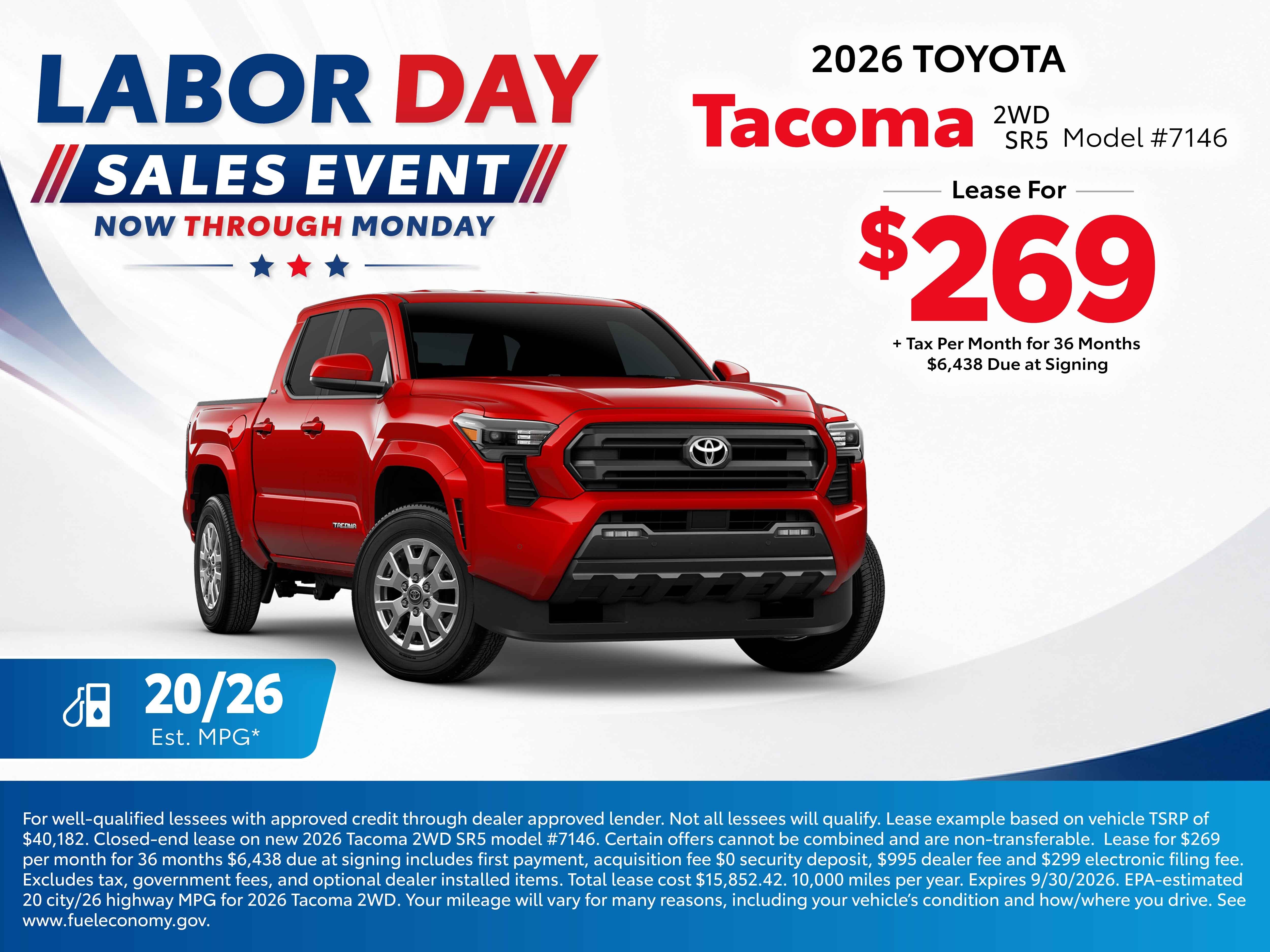 2026 Tacoma 2WD SR5