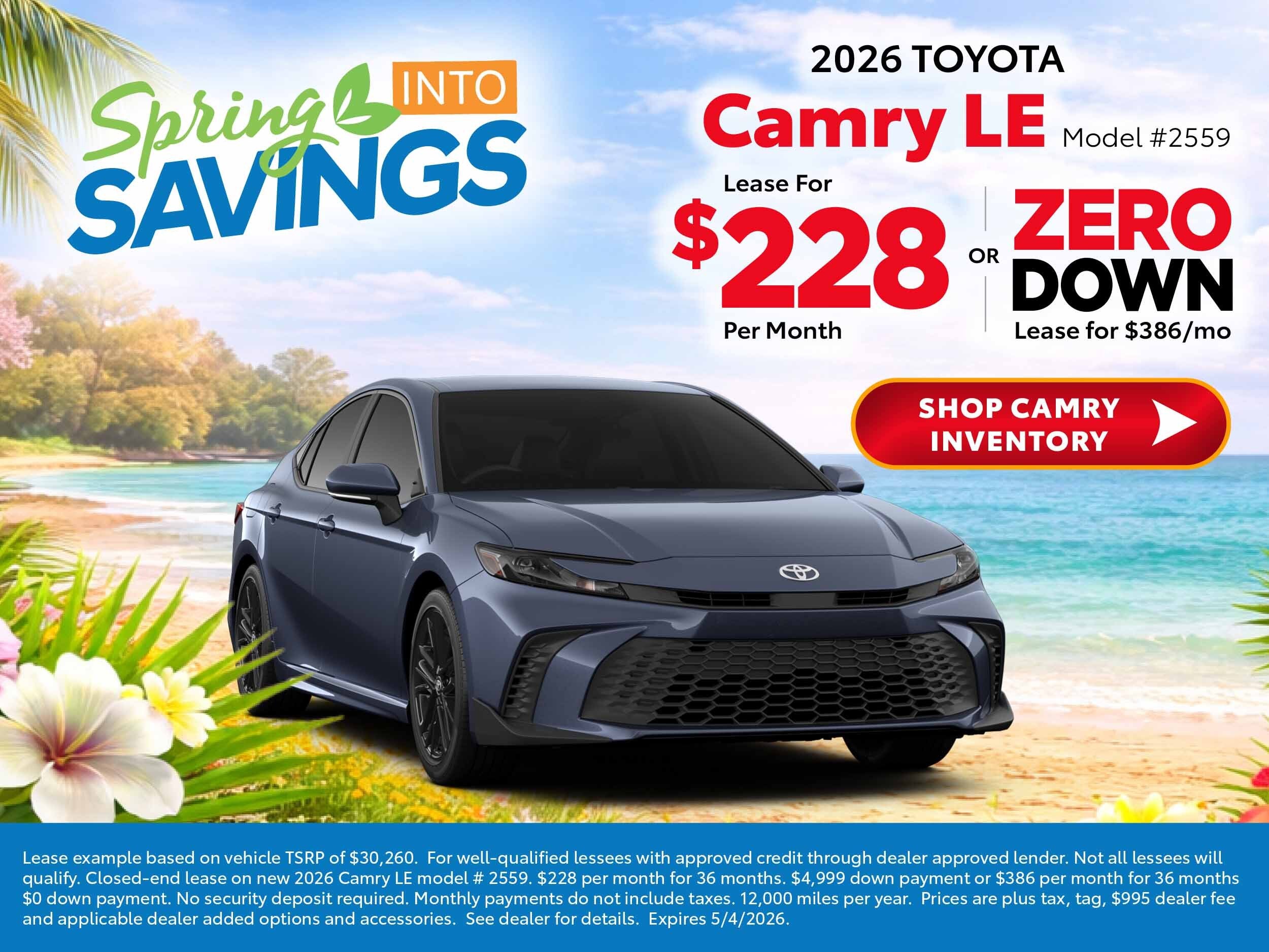 2026 toyota camry deals