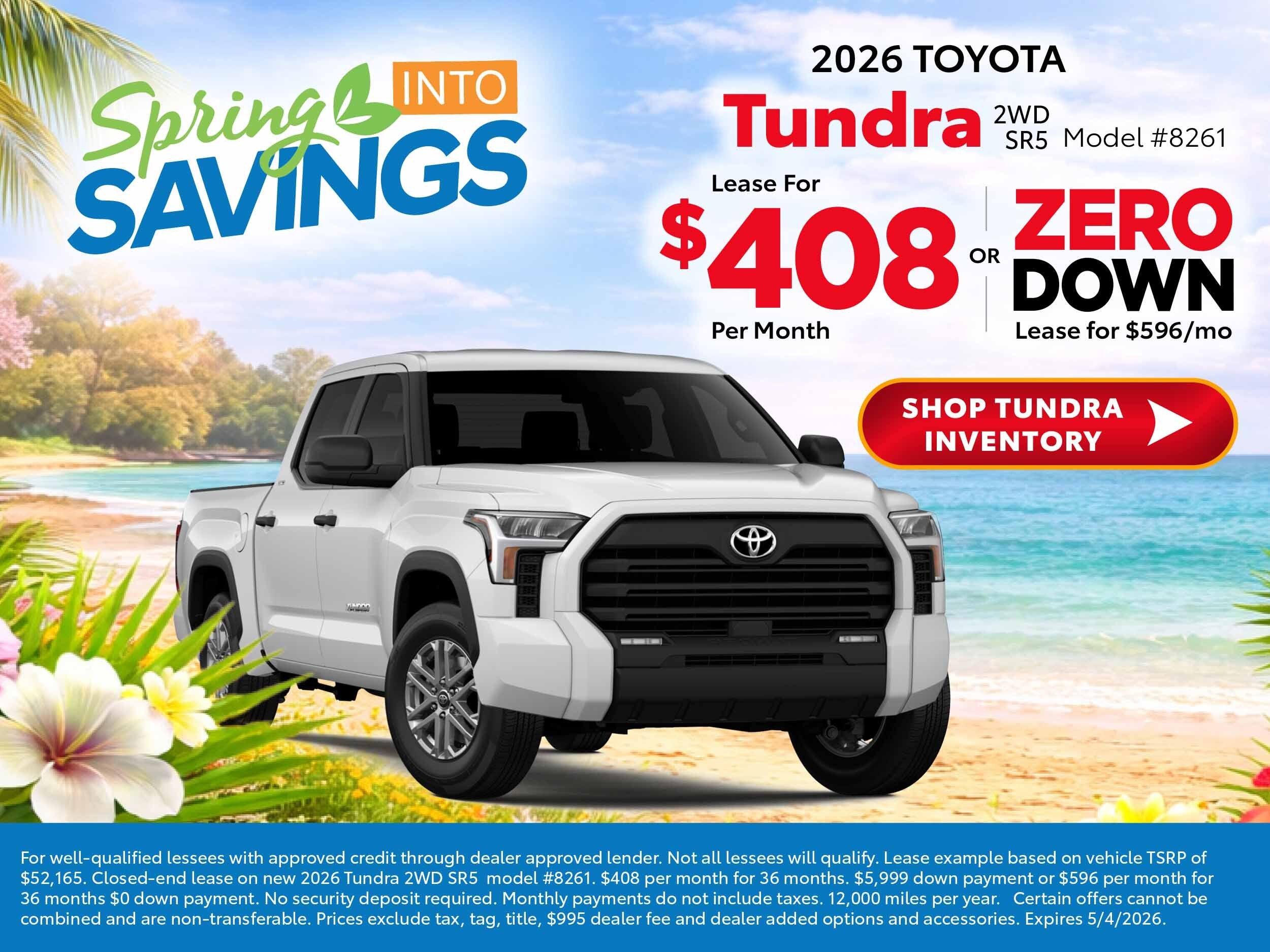 2026 toyota tundra deals