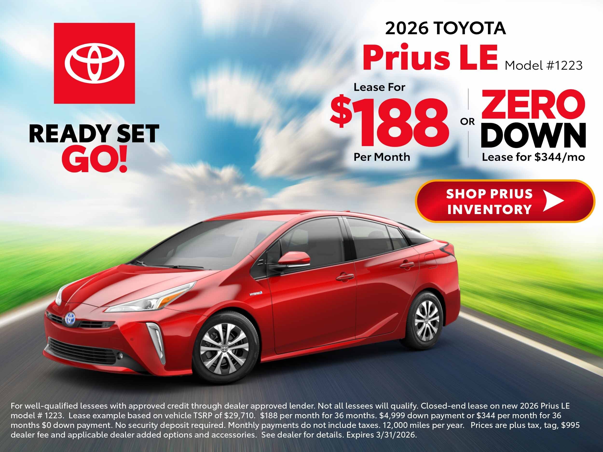 2026 toyota prius deals