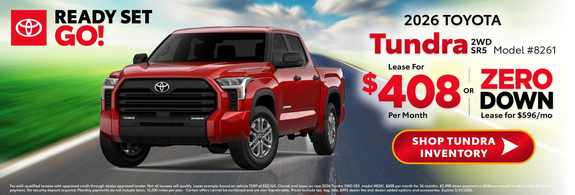 2026 tundra ready set go deals