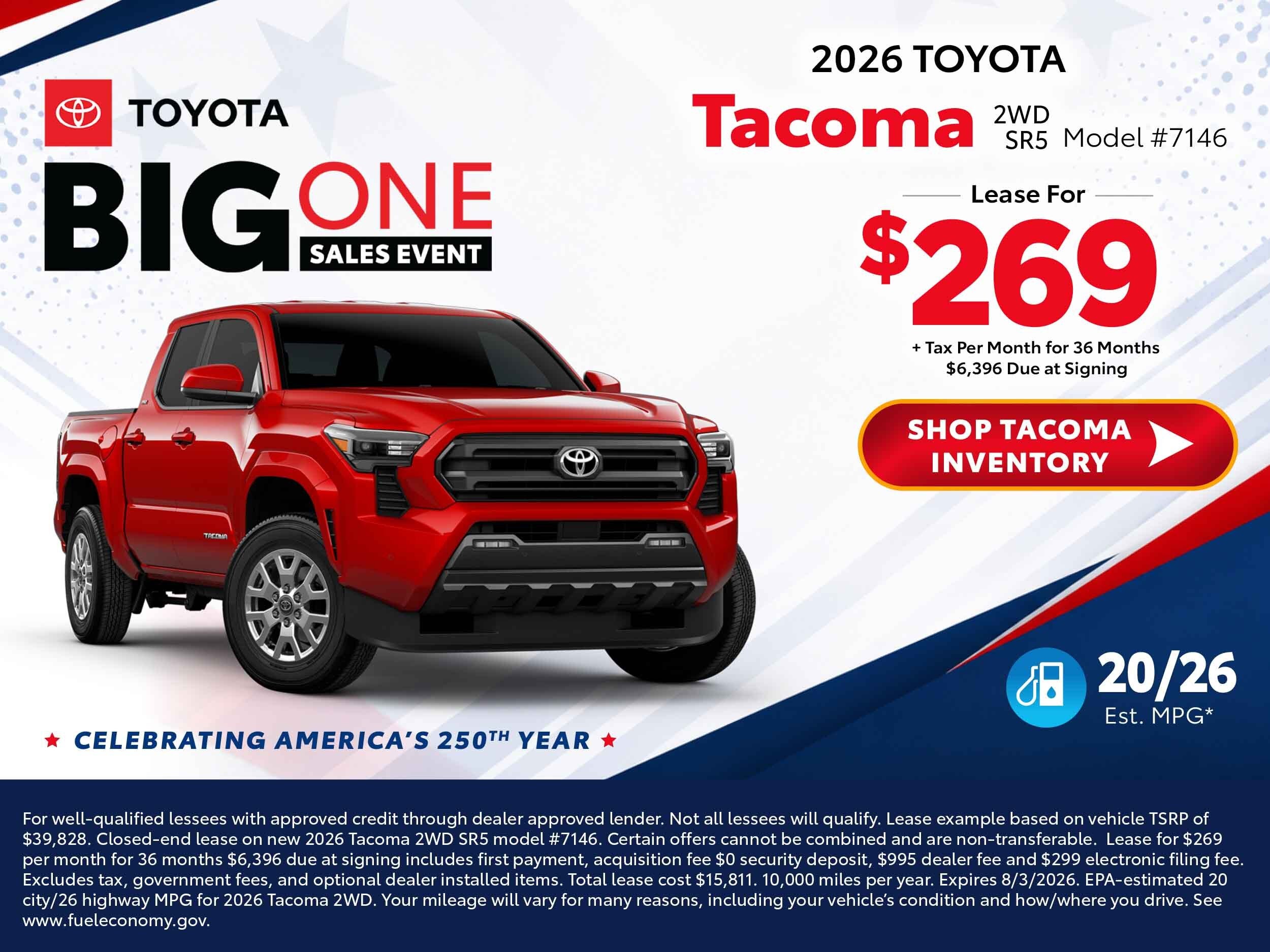 2026 tacoma deals 