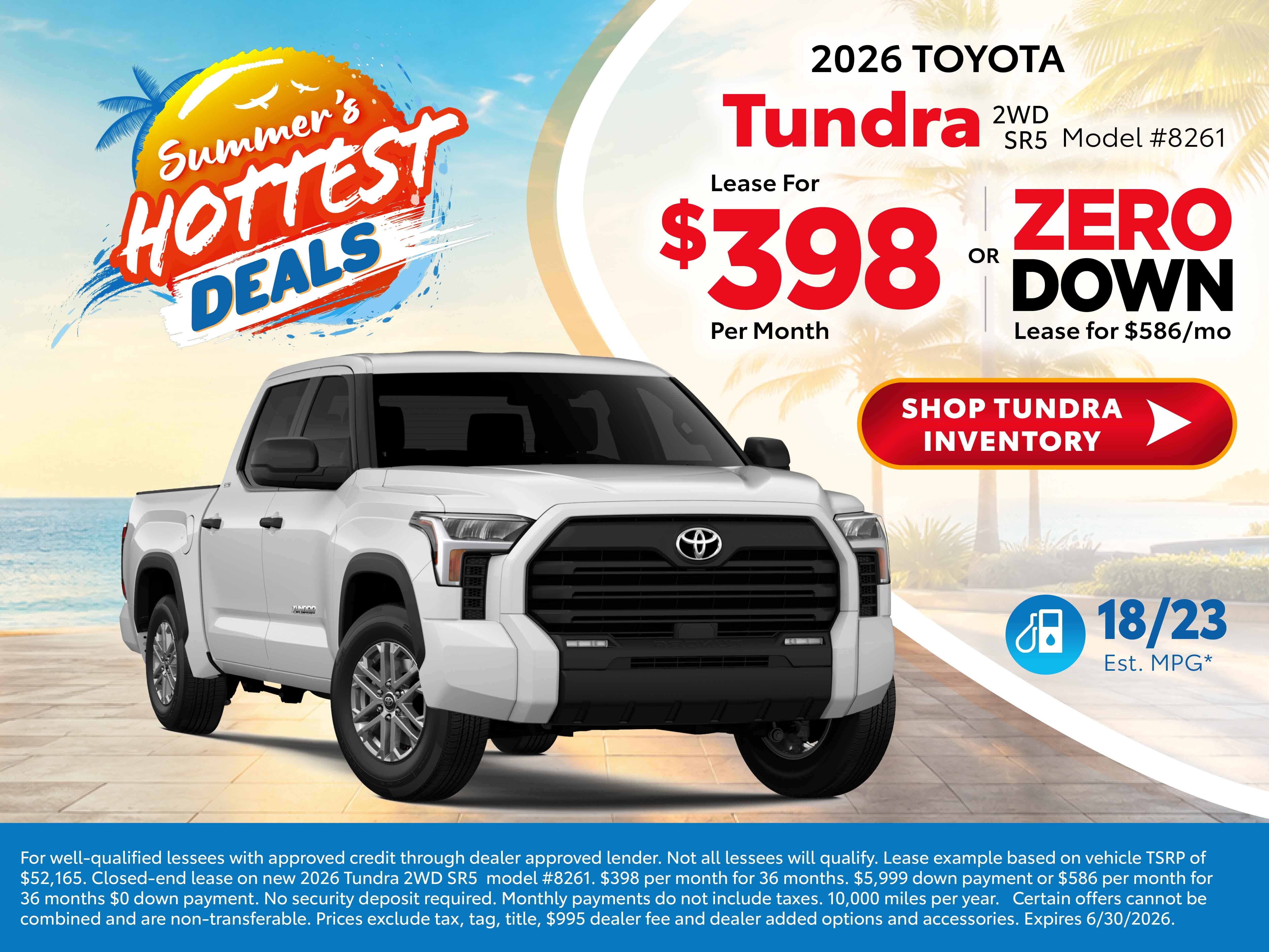 2026 toyota tundra deals