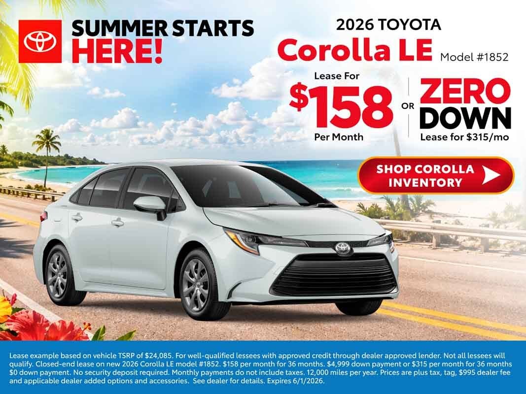 2026 corolla deals